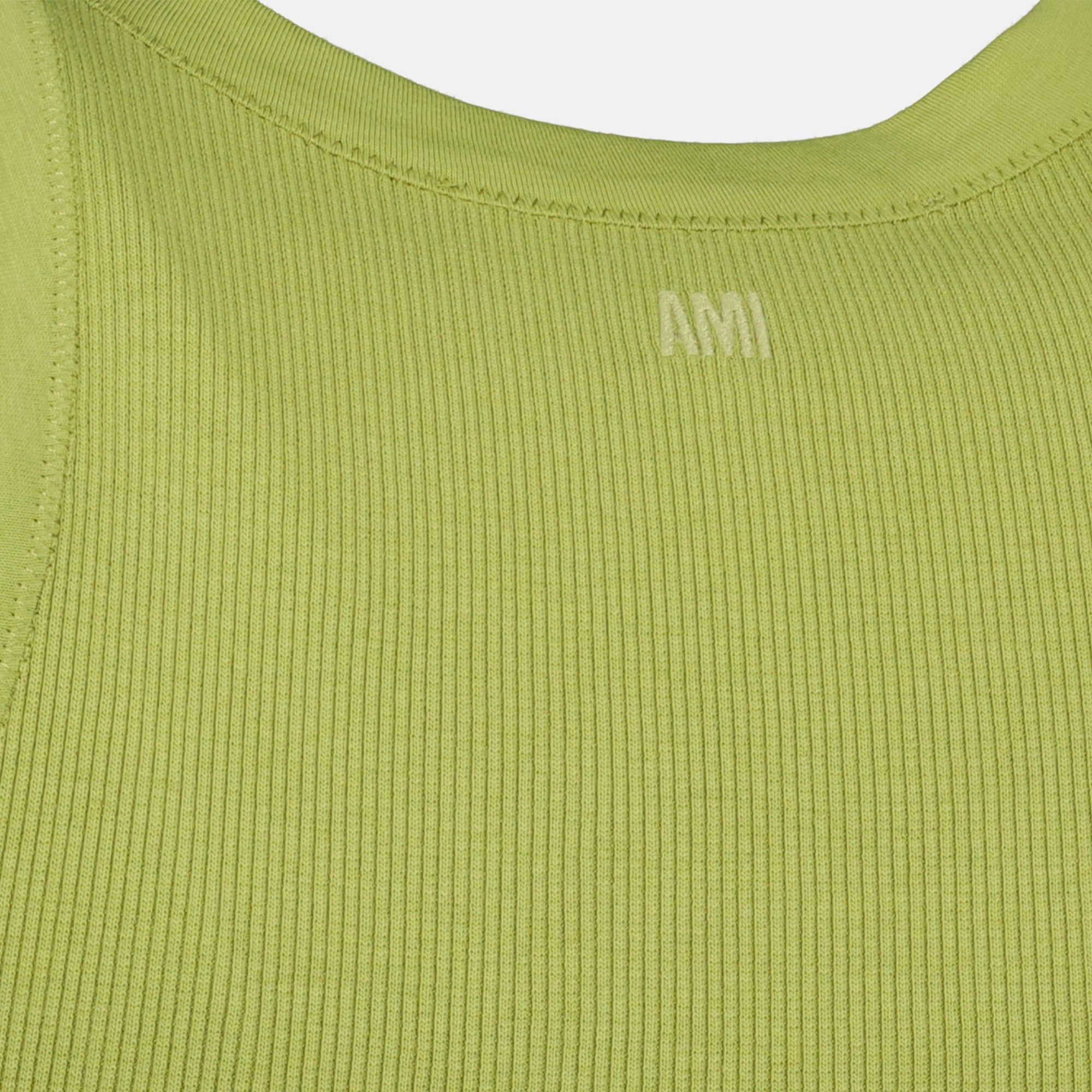 Image de l'article Débardeur Ami de coeur kaki de la marque Ami PARIS pour Femme - Saison Printemps-Été 2026 - Vue détaillée_2