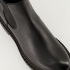 Boots and ankle boots Leather Ankle Boots Prada Black Homme