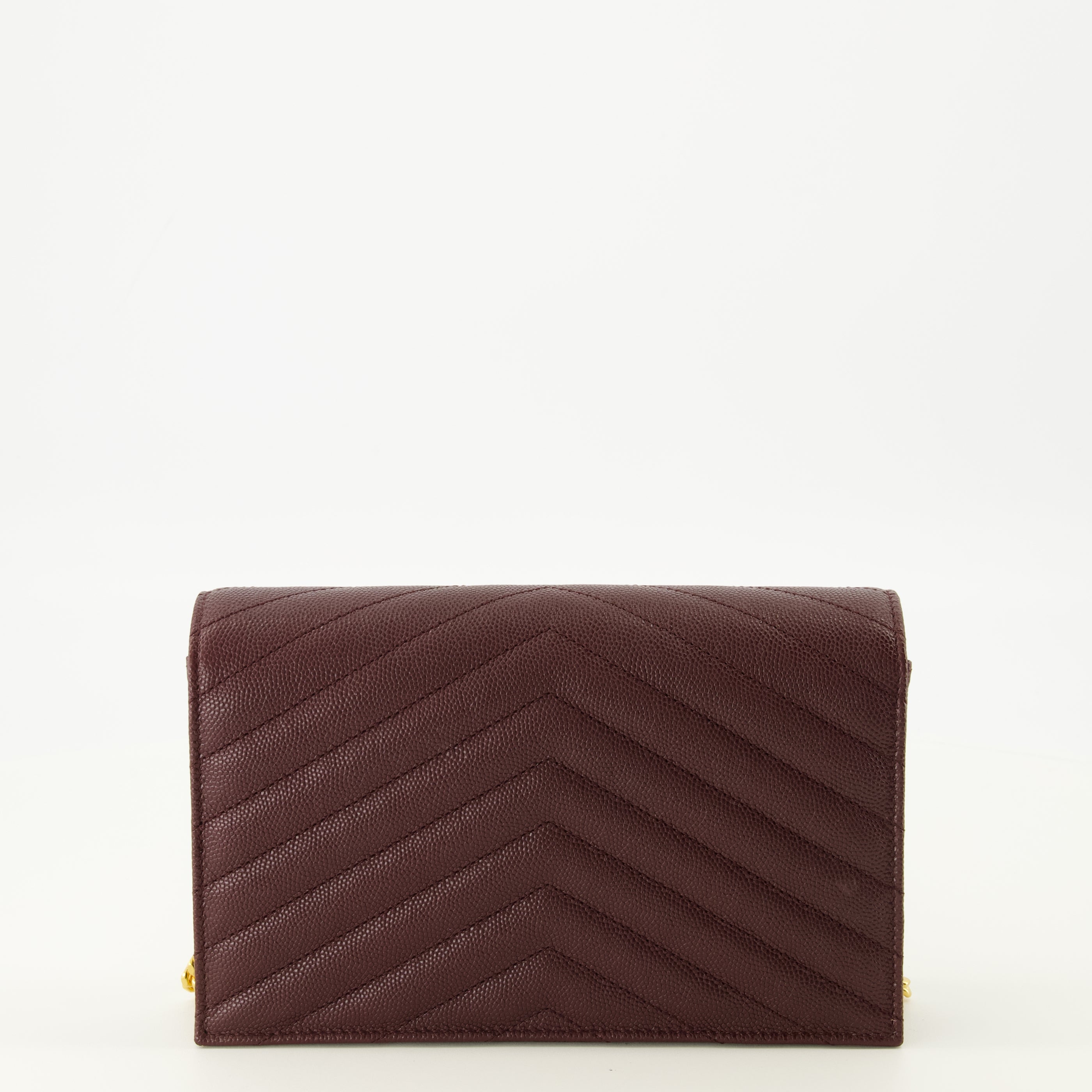 Sacs bandoulière Carteira Envelope Cassandre com Cadeia em Couro Bordeaux Saint Laurent Bordeaux Femme
