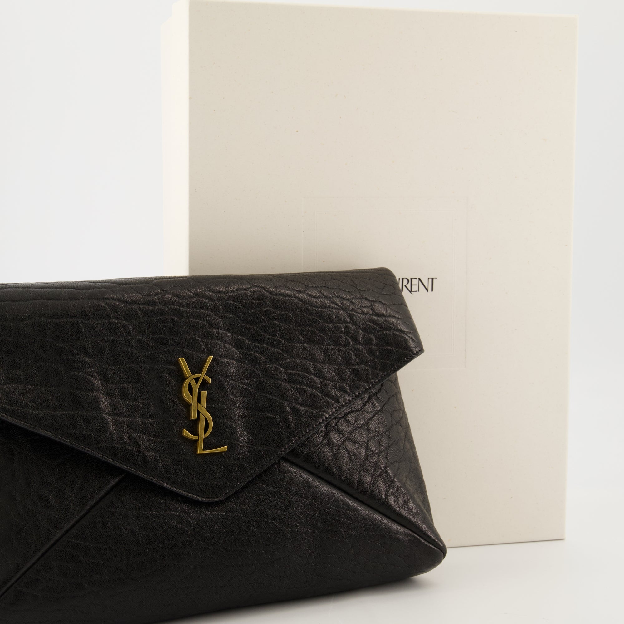 Clutches Clutch Envelope Saint Laurent Preto Mulheres