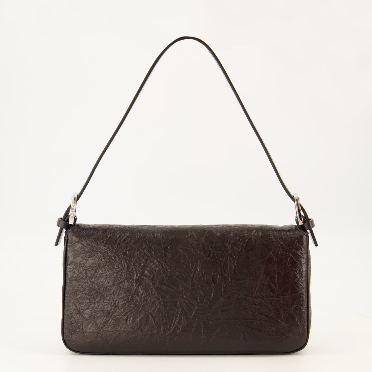 Sacs à main et épaule Borsa Baguette® in Pelle Testurizzata Nera Fendi Noir Femme