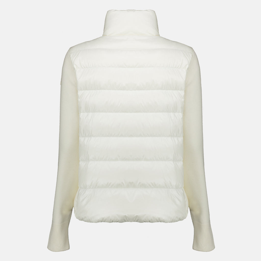 Vestes Cardigan bi-matière blanc Moncler Blanc Femme