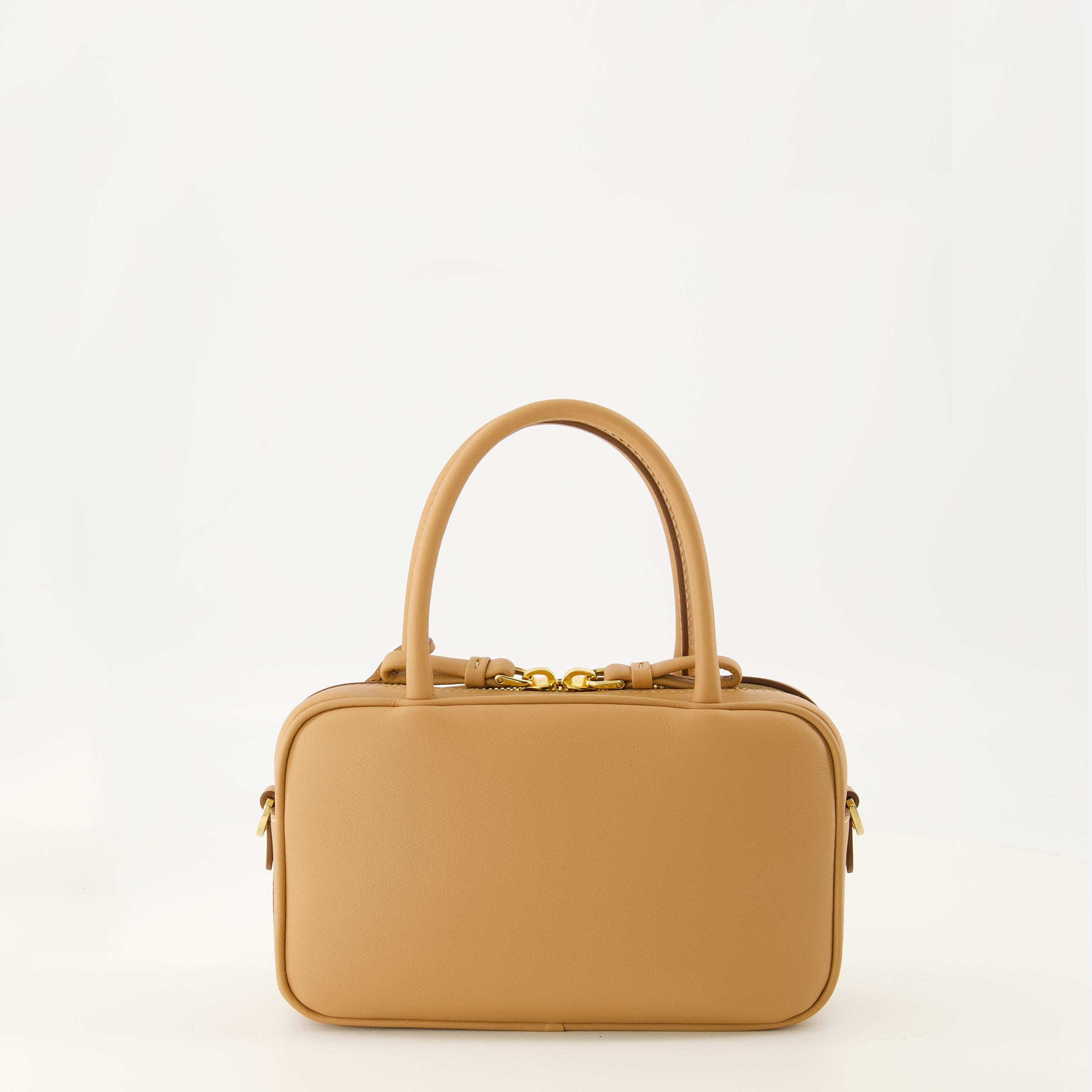 Image de l'article Sac en cuir beige de la marque Prada pour Femme - Saison Printemps-Été 2026 - Vue de Dos