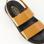 Scarpe aperte Sandali con Doppi Cinghietti Tod's Marrone Femme