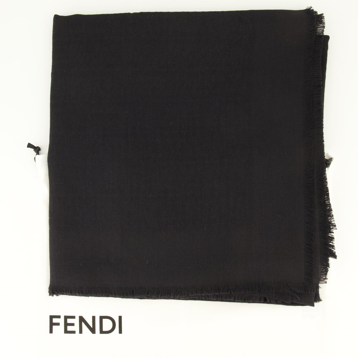 Écharpes, foulards et gants FF Signature Black Scarf Fendi Noir Femme