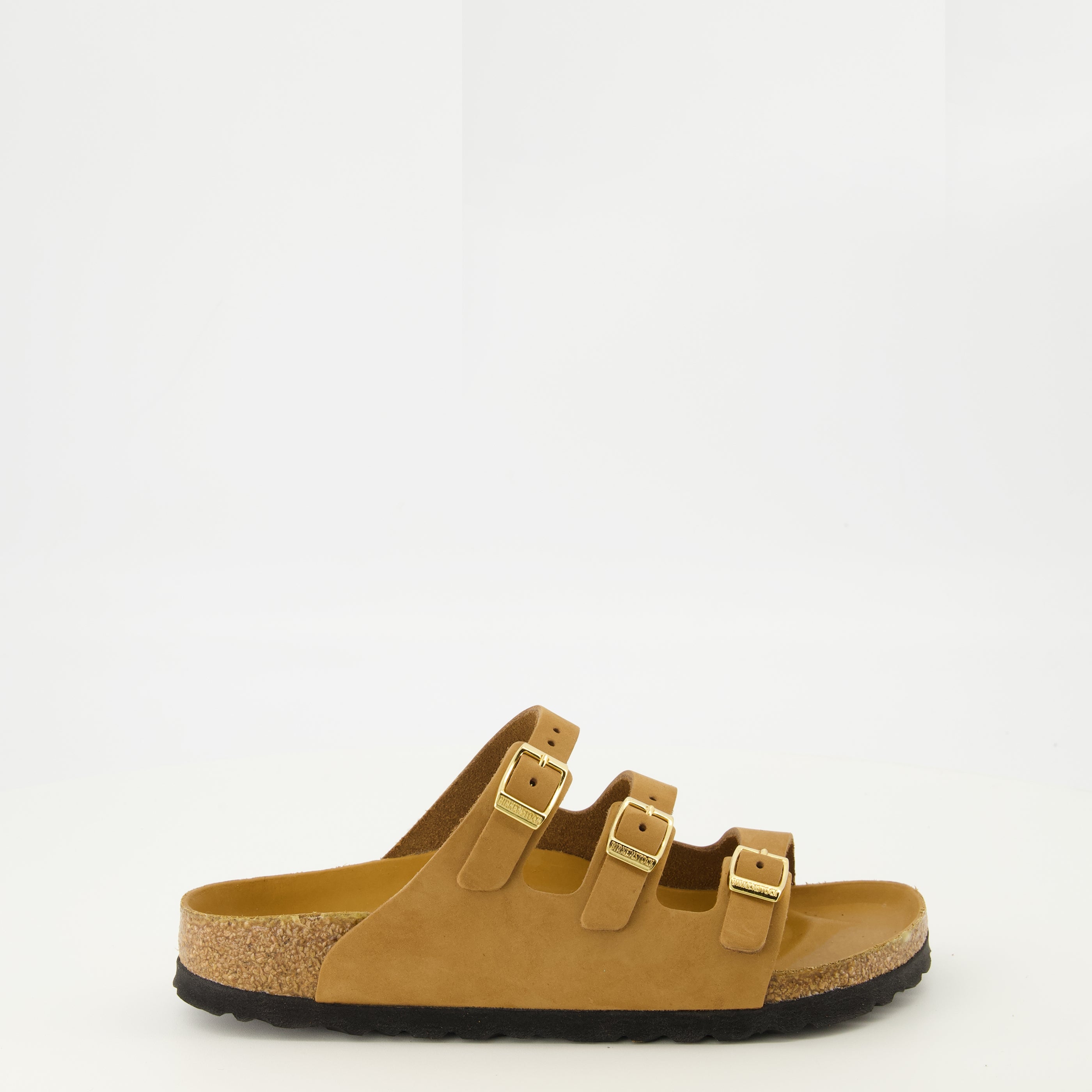Image de l'article Sandales Florida marron en cuir nubuck de la marque Birkenstock pour Femme - Saison Printemps-Été 2026 - Vue latérale droite