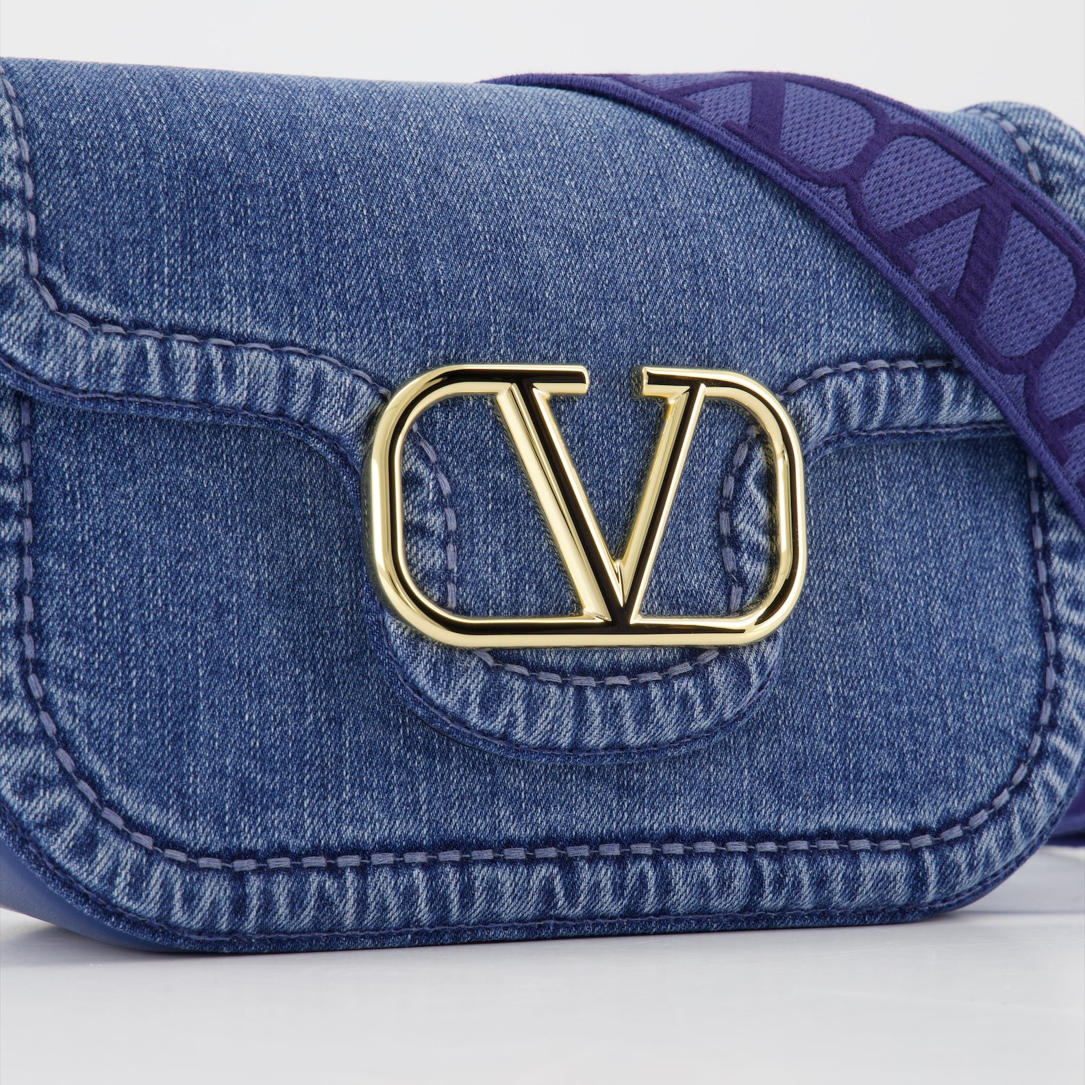 Borse a mano e a spalla Sac AllTime en denim Valentino Garavani Blu Femme