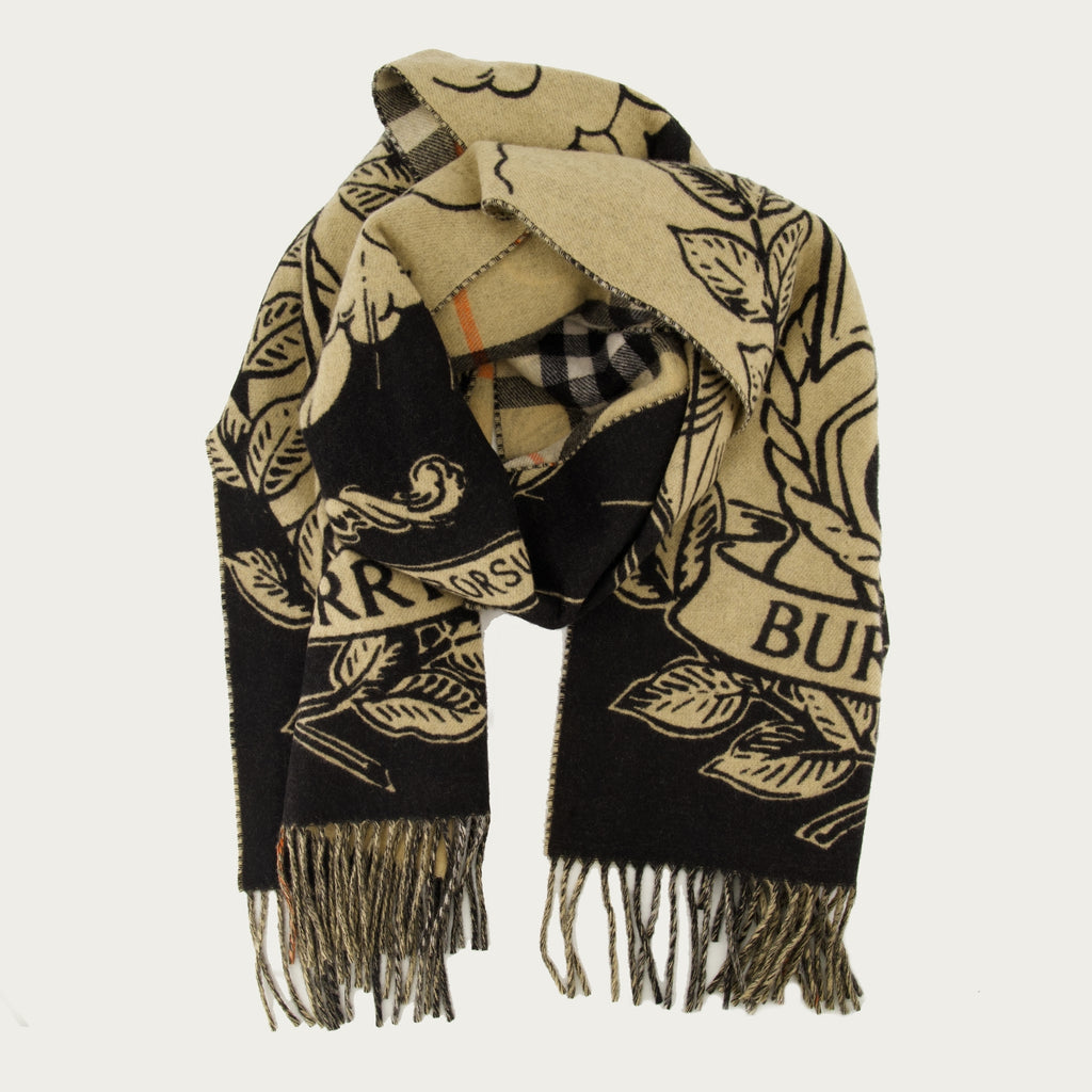 Écharpes, foulards et gants Cachecol de Cashmere Reversível Stormy Knight Burberry Beige Femme