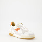 Baskets Baskets en cuir et nubuck New Lab Orange Unisexe