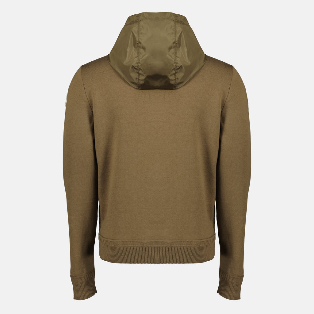 Vestes Cardigan en coton kaki Moncler Kaki Homme