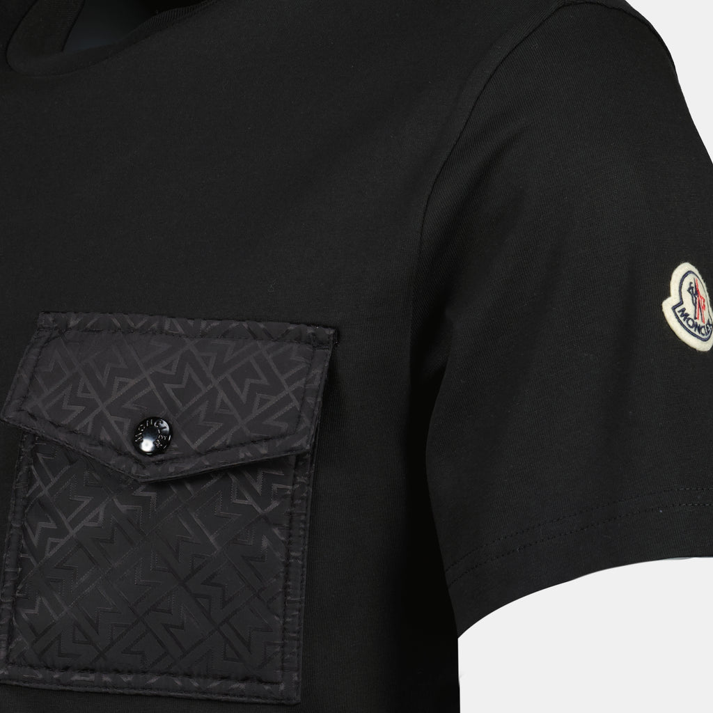 T-shirts T-shirt à poche monogram Moncler Noir Homme
