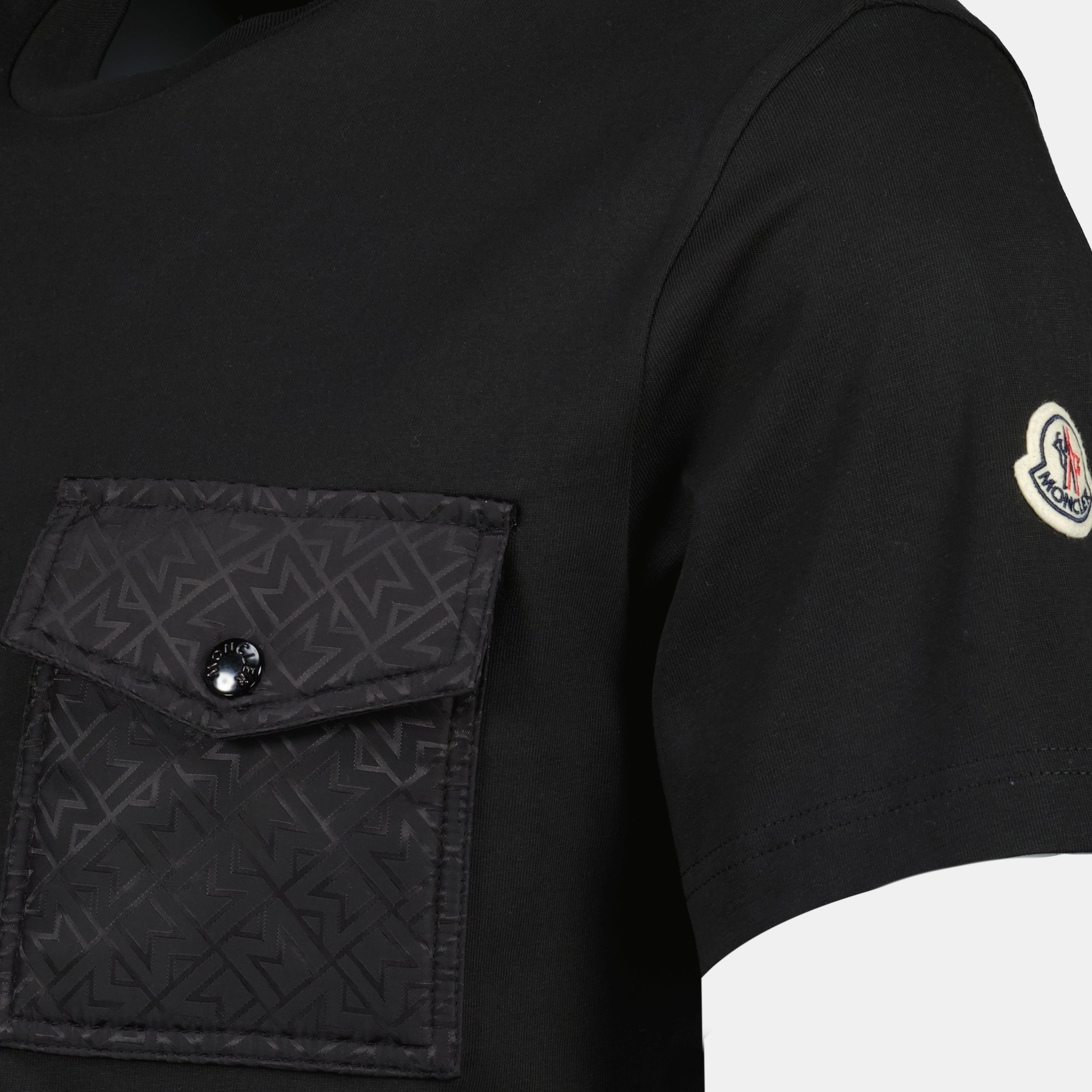 Camisetas T-shirt de bolso com monograma Moncler Preto Homme