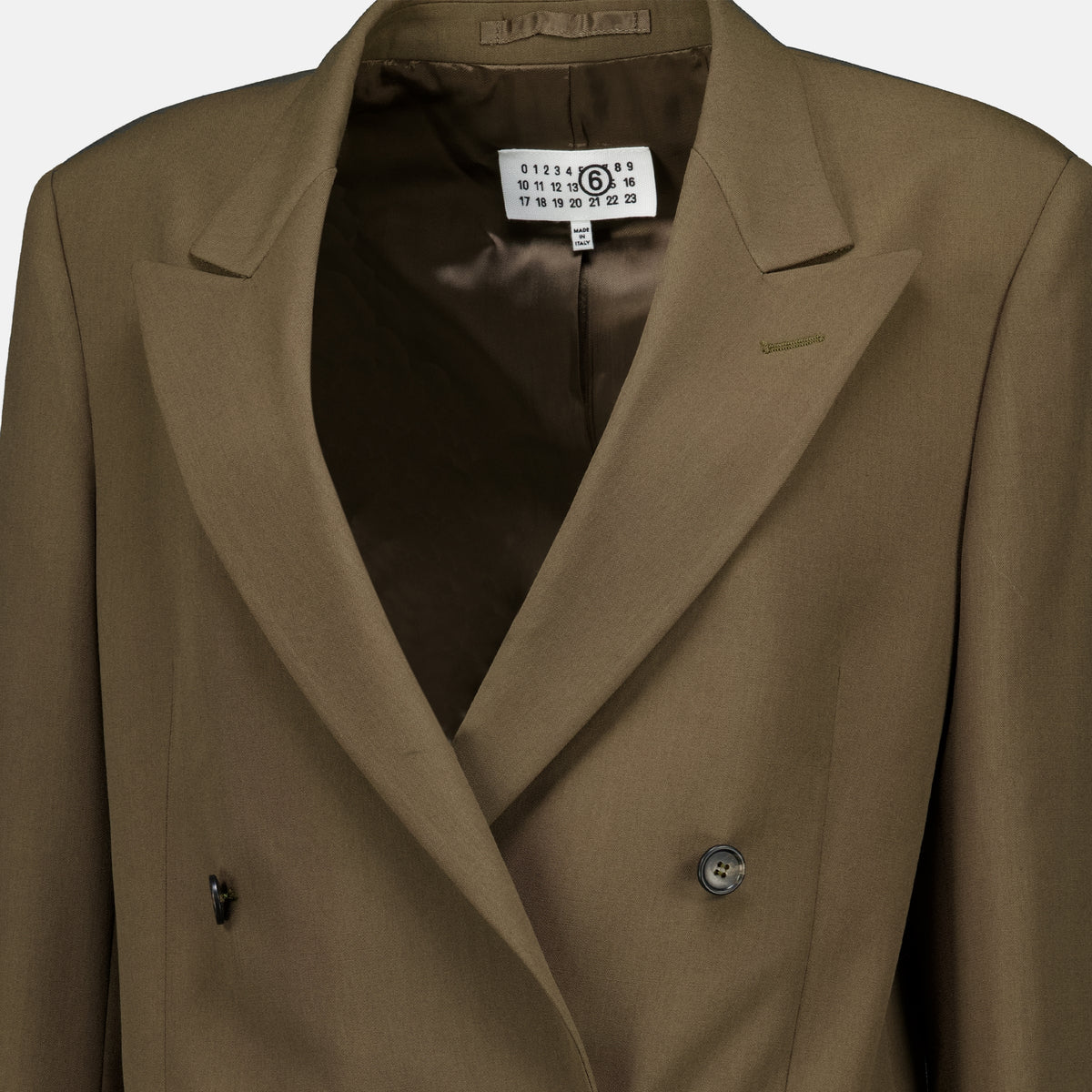 Vestes Blazer Numeric en laine kaki Mm6 Kaki Femme