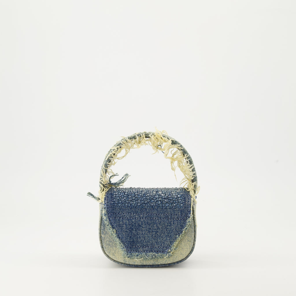 Bolsos bandolera Bolso de Denim 1DR XS con Rhinestones Diesel Azul Femme