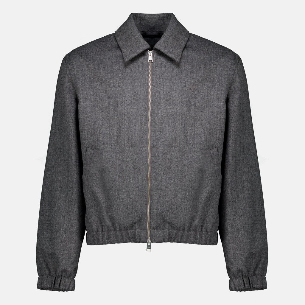 Vestes Gray Wool Jacket Ami PARIS Gris Homme