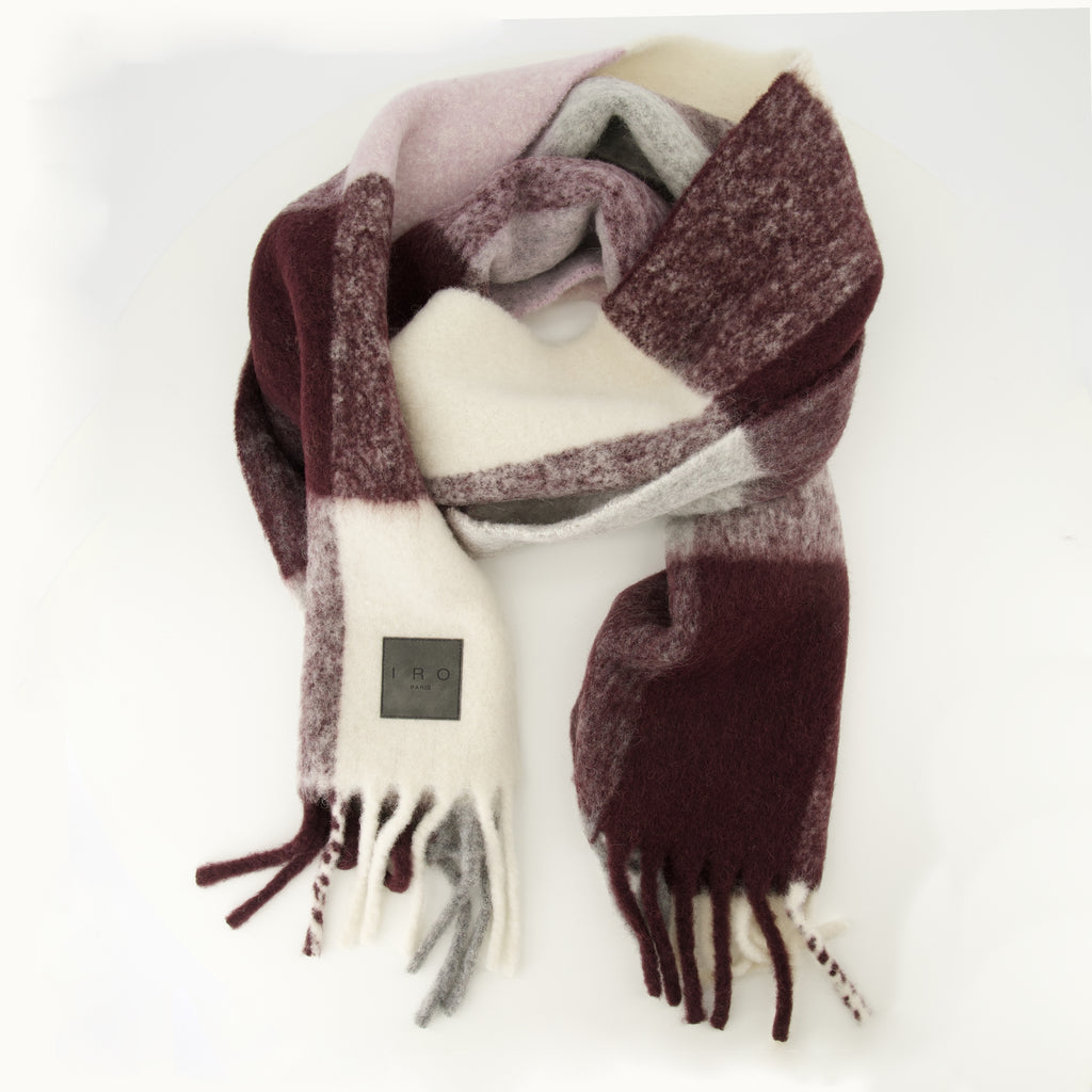 Image de l'article Écharpe à carreaux de la marque Iro pour Femme - Saison Automne-Hiver 2025 - Vue de Dos