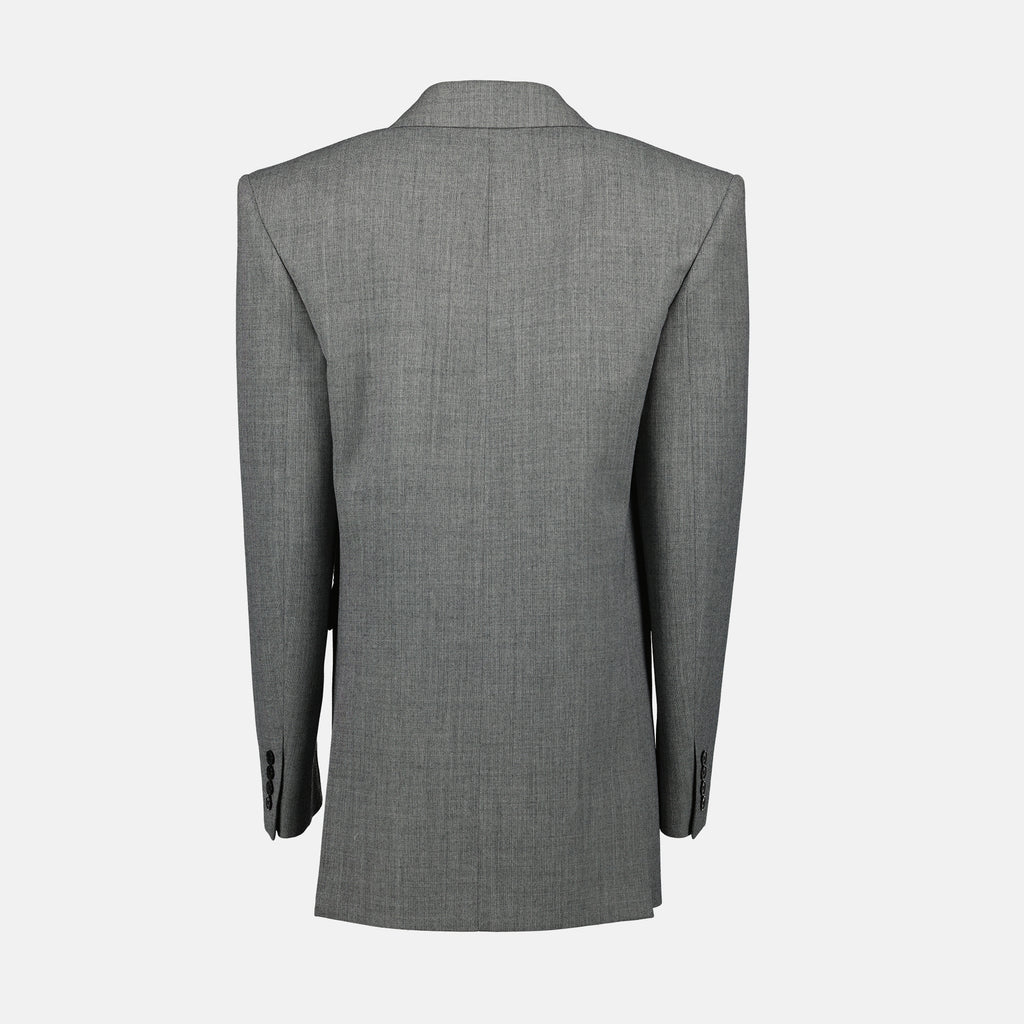 Vestes Blazer en laine Saint Laurent Gris Femme