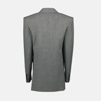 Vestes Blazer en laine Saint Laurent Gris Femme