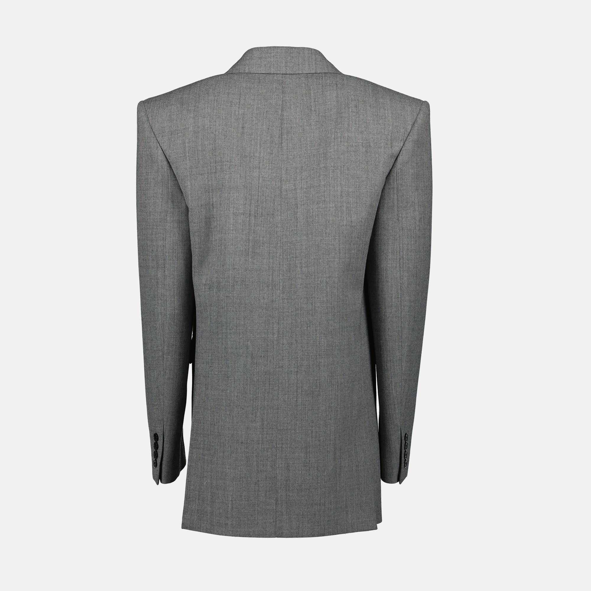 Vestes Blazer en laine Saint Laurent Gris Femme