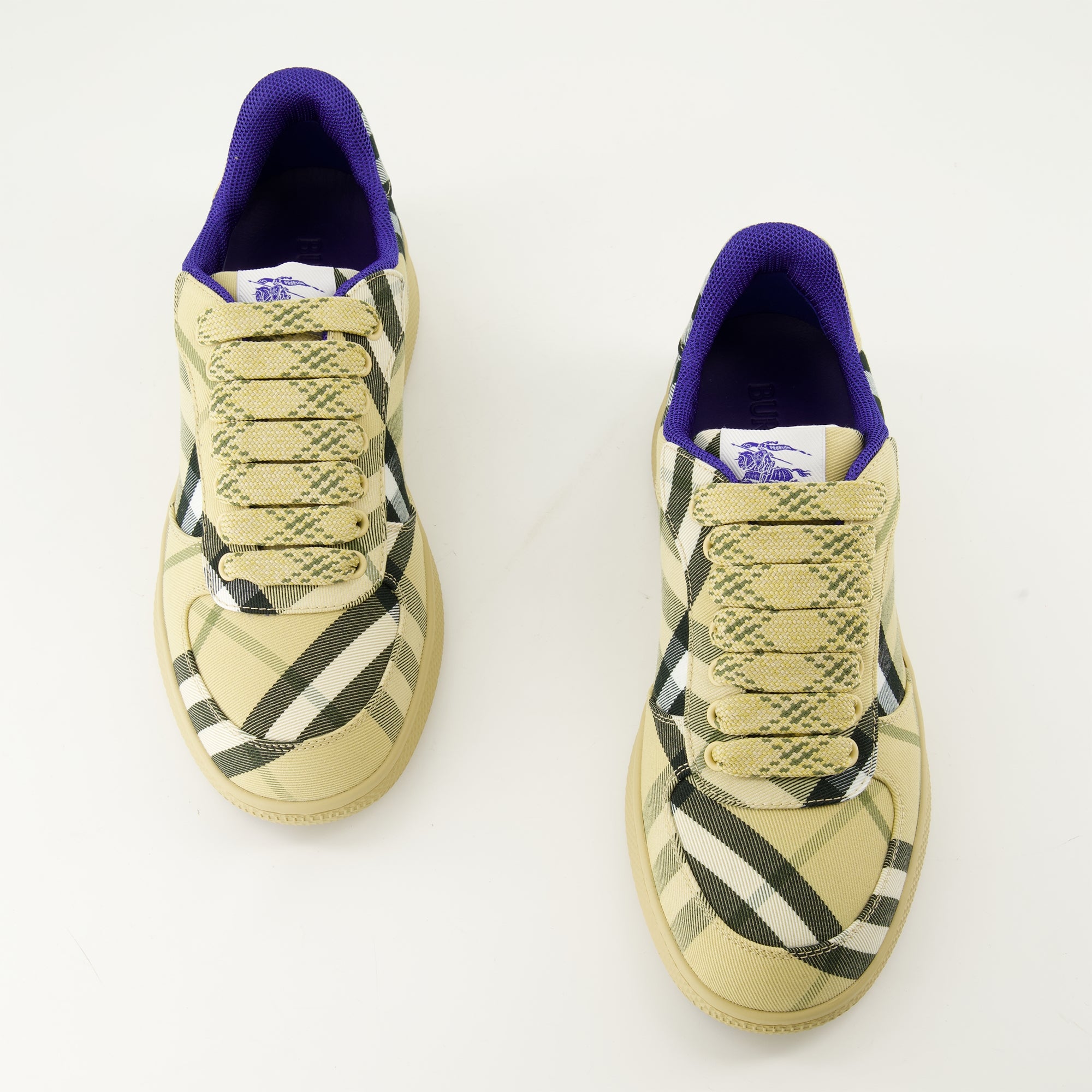 Sneakers Sneakers a scacchi Terrace Burberry Beige Femme