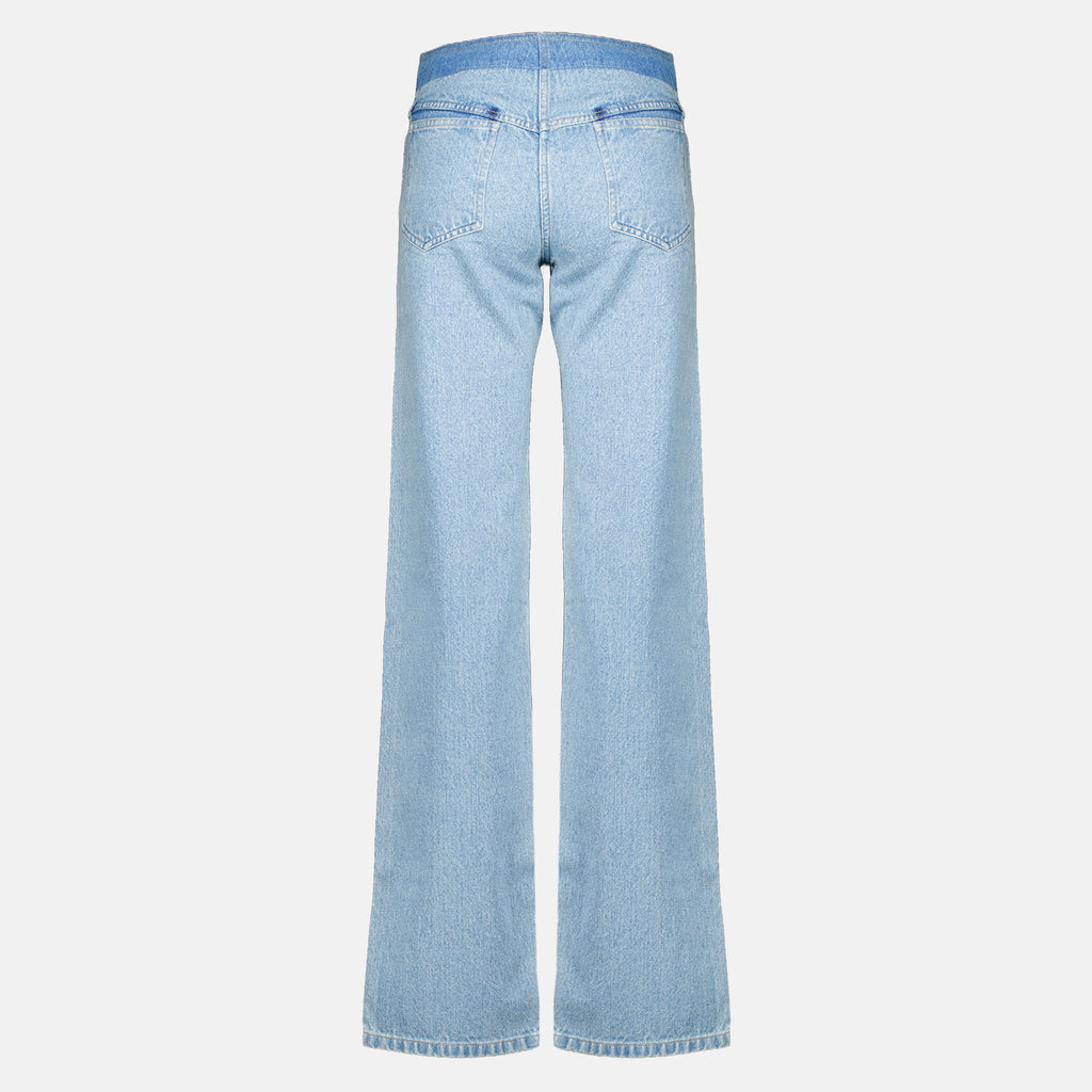 Pantalons Jean en denim bleu destructuré Christopher Esber Bleu Femme