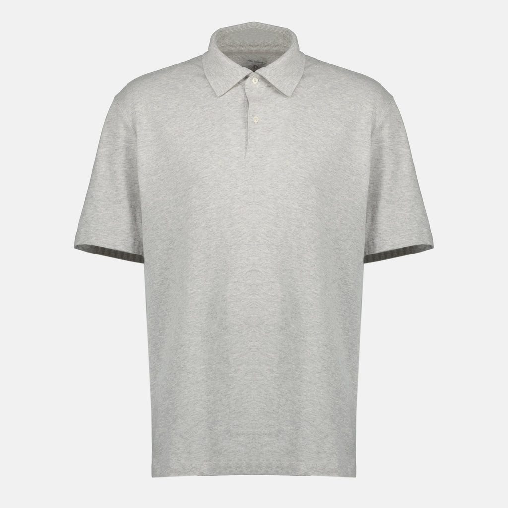 Image de l'article Polo Bruno gris clair de la marque Officine Générale pour Homme - Saison Printemps-Été 2026 - Vue de Face