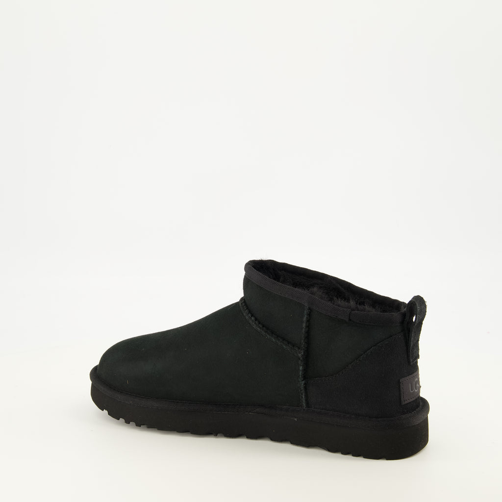 Bottines Bottes Classic Ultra mini noir Ugg Noir Femme