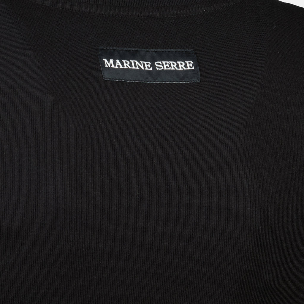 Image of the Women's Black Moon T-shirt by Marine Serre - Fall-Winter 2025 - Detailed View 2