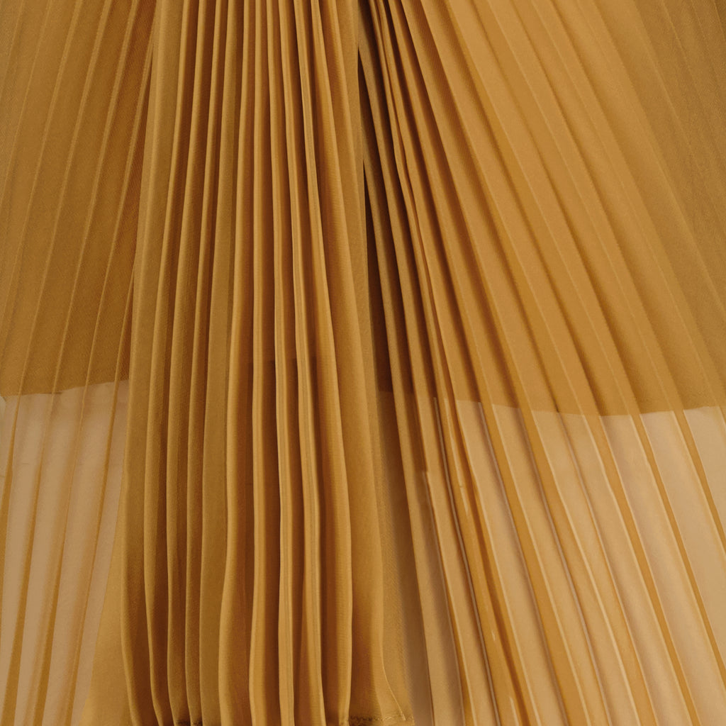 Image of the brown pleated top by Max Mara for Women - Spring-Summer 2026 - Detailed View_2