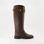 Image de l'article Bottes VLogo de la marque Valentino Garavani pour Femme - Saison Automne-Hiver 2025 - Vue latérale droite