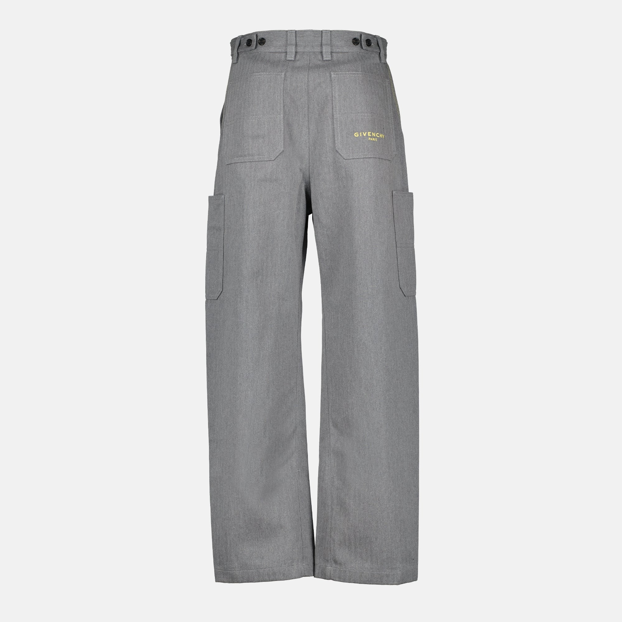 Image de l'article Pantalon Cargo en denim gris de la marque Givenchy pour Homme - Saison Printemps-Été 2026 - Vue de Dos