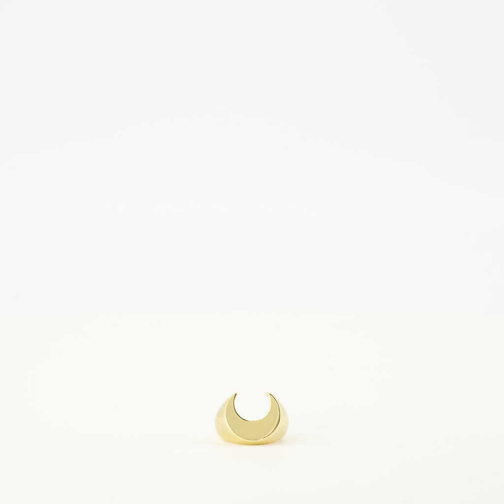 Image de l'article Bague Moon en laiton de la marque Marine Serre pour Femme - Saison Automne-Hiver 2025 - Vue de Face