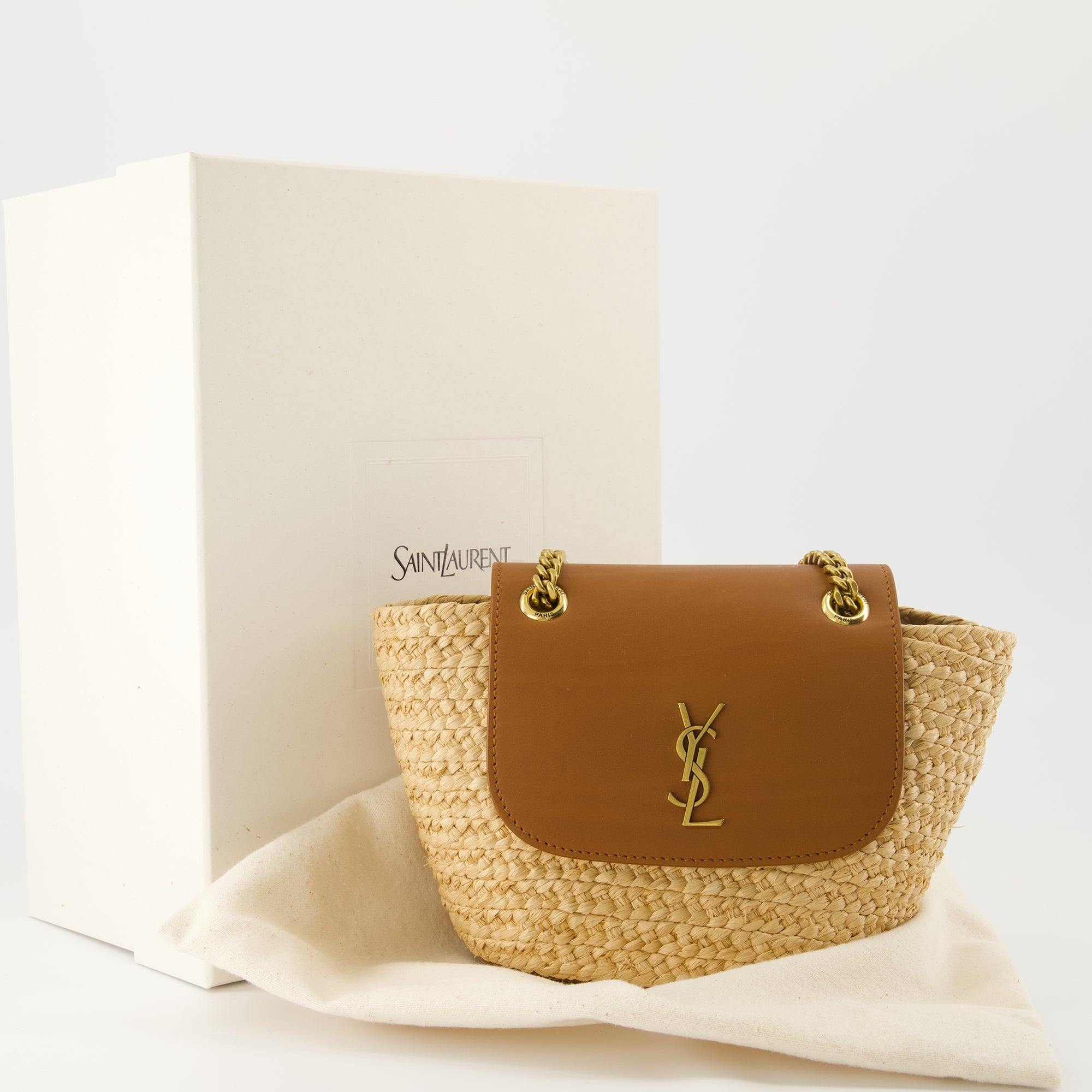 Sacs cabas Manon Mini Bag Saint Laurent Beige Femme