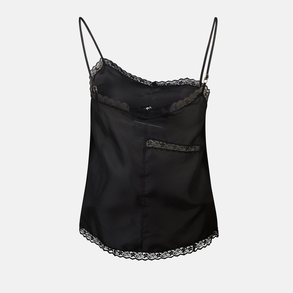 Tops Top à dentelle Mm6 Noir Femme