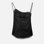 Tops Top de Renda Mm6 Preto Femme