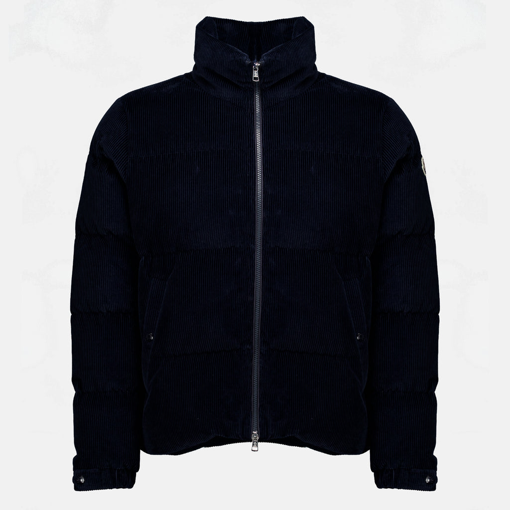 Manteaux Doudoune Esparron en velours côtelé Moncler Bleu foncé Homme