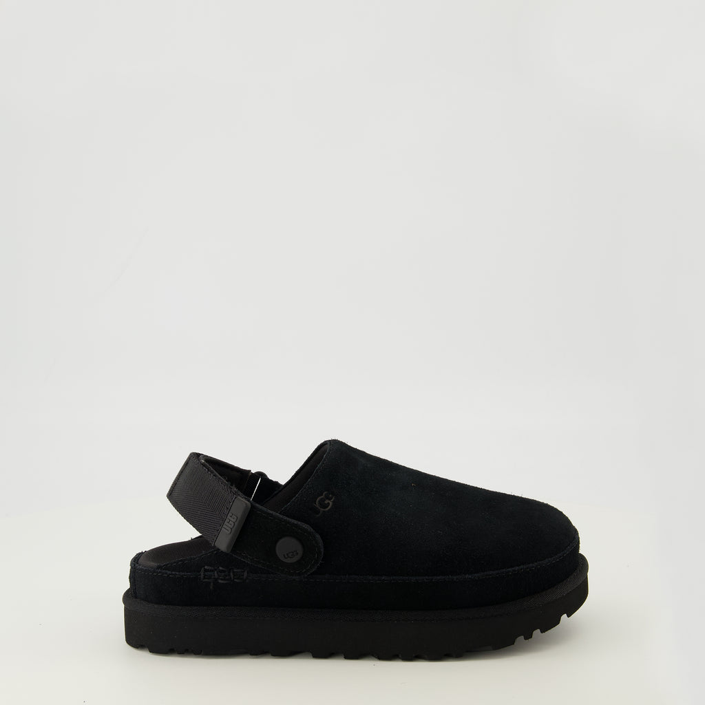Image of the Ugg brand Goldenstar black clogs for Women - Spring-Summer 2026 Season - Right side view