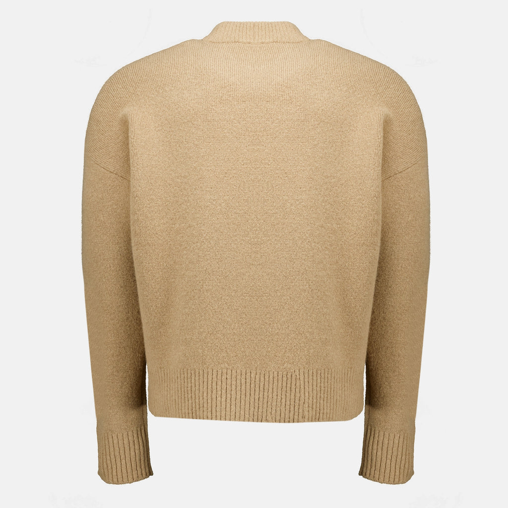 Maille Beige AMI Heart Sweater Ami PARIS Beige Unisexe