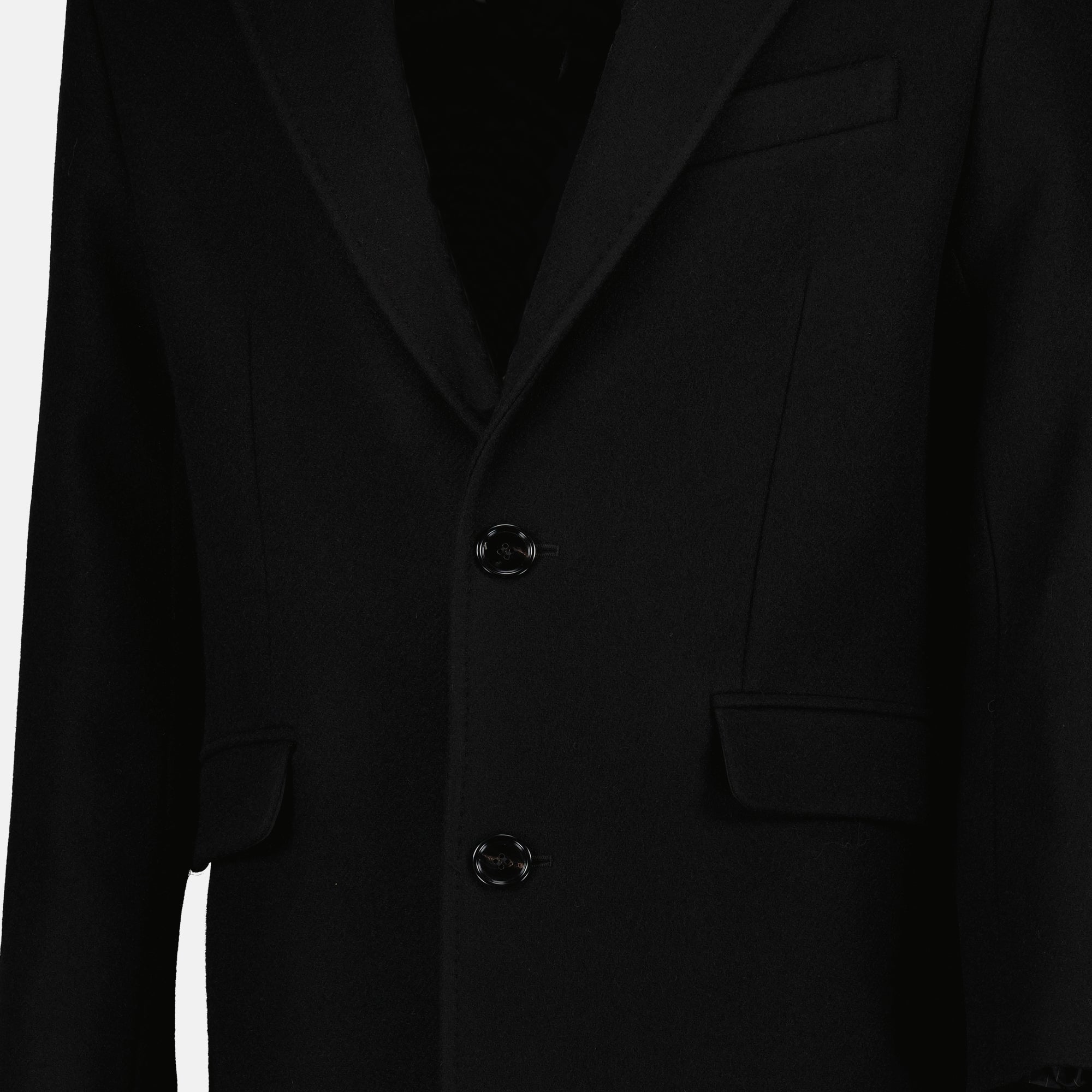 Manteaux Manteau en laine Ami PARIS Noir Homme