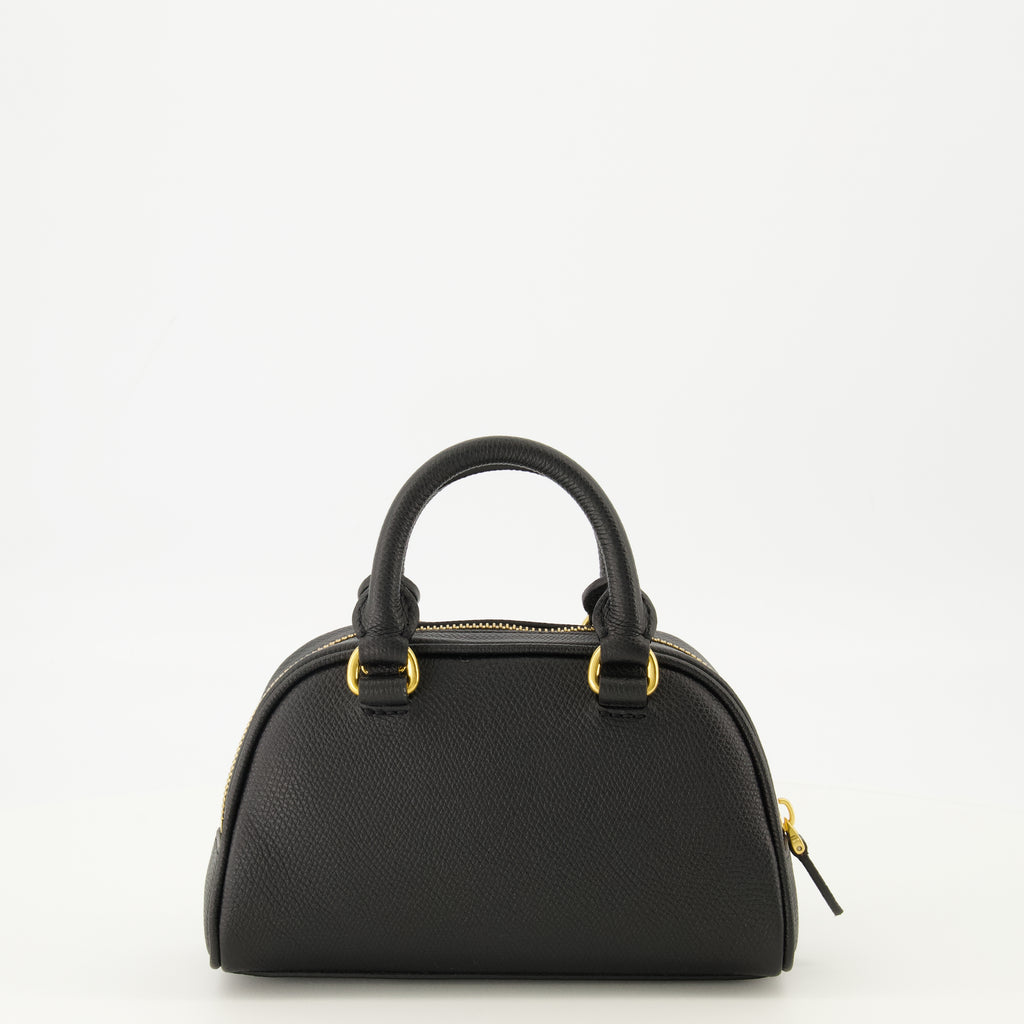Sacs à main et épaule Mini VLogo Bowling Bag in Black Leather Valentino Garavani Noir Femme