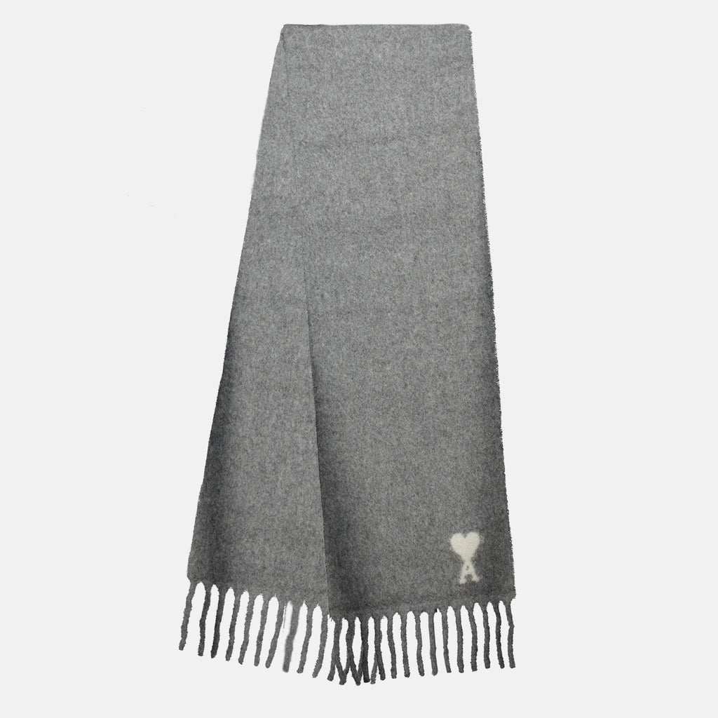 Écharpes, foulards et gants Écharpe grise en alpaga Ami PARIS Gris Unisexe