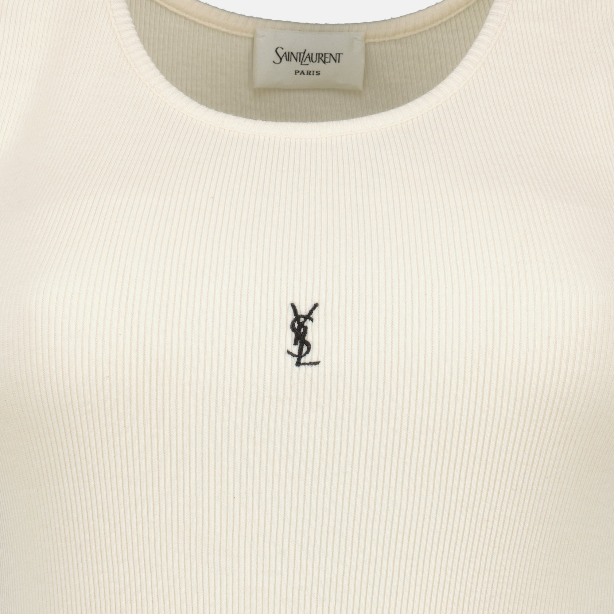 Image de l'article Débardeur Cassandre beige de la marque Saint Laurent pour Femme - Saison Printemps-Été 2026 - Vue détaillée_2