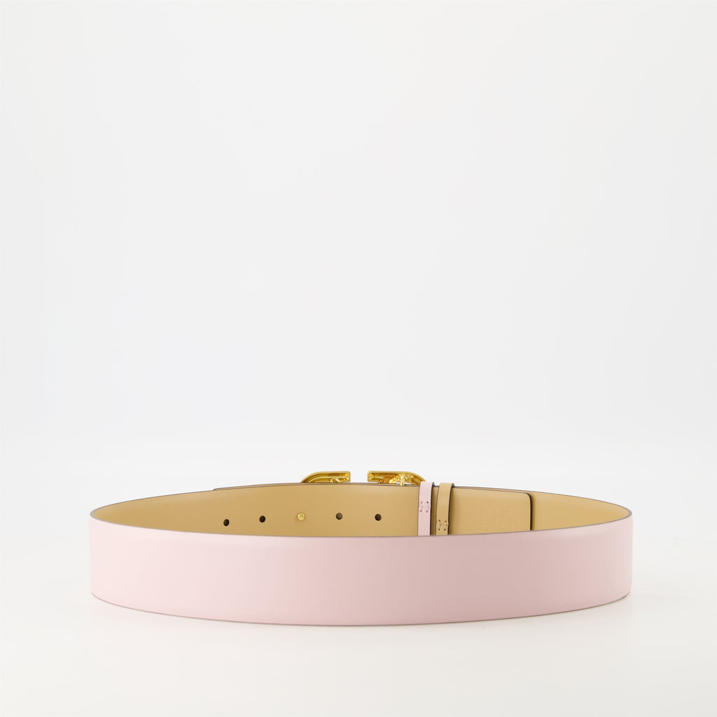 Cintos Ceinture VLogo Réversible Valentino Garavani Rosa Femme