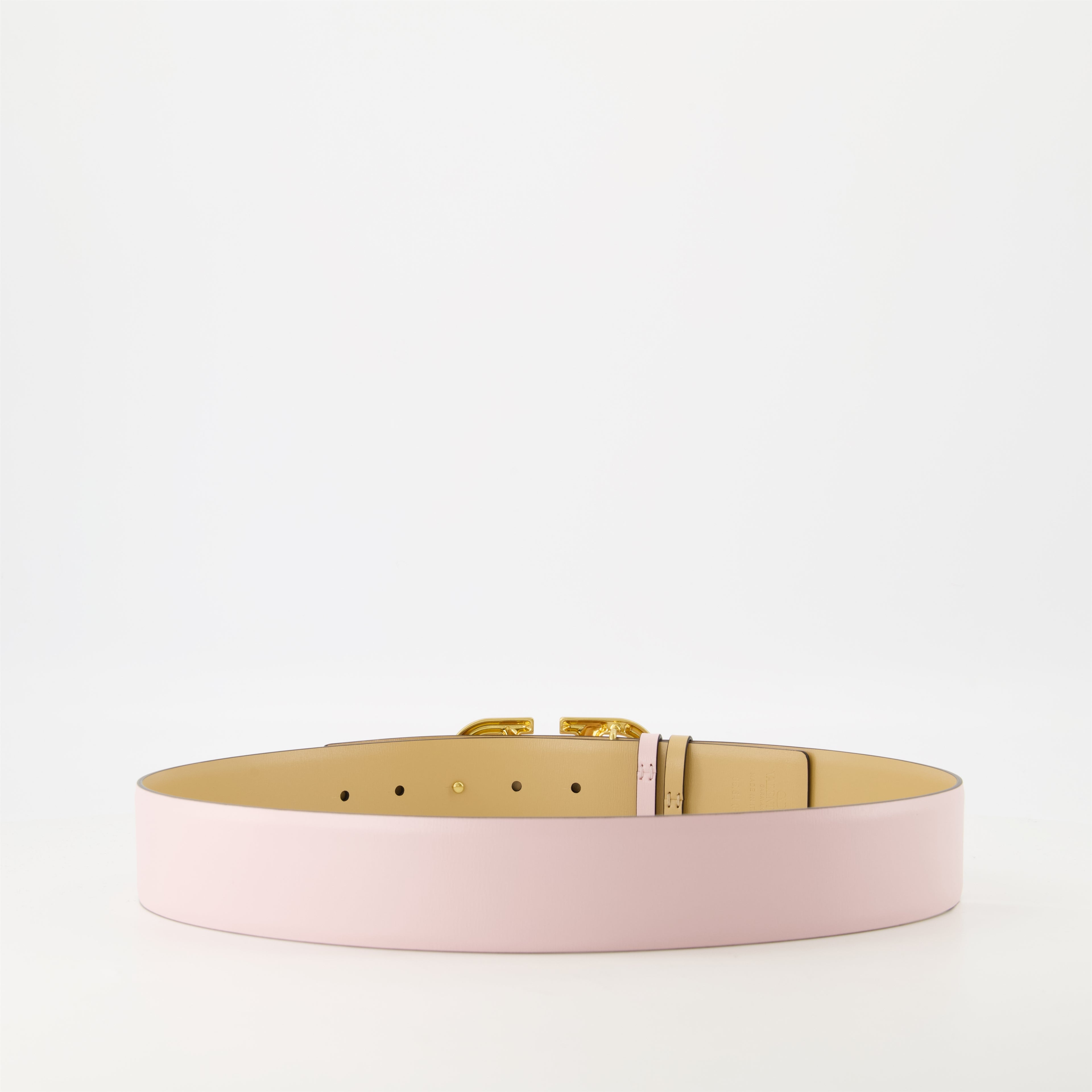 Cintos Ceinture VLogo Réversible Valentino Garavani Rosa Femme