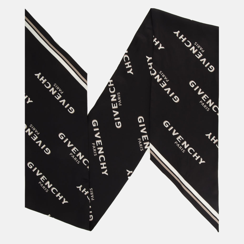 Écharpes, foulards et gants Maxi bandeau en soie Shadow noir Givenchy Noir Femme