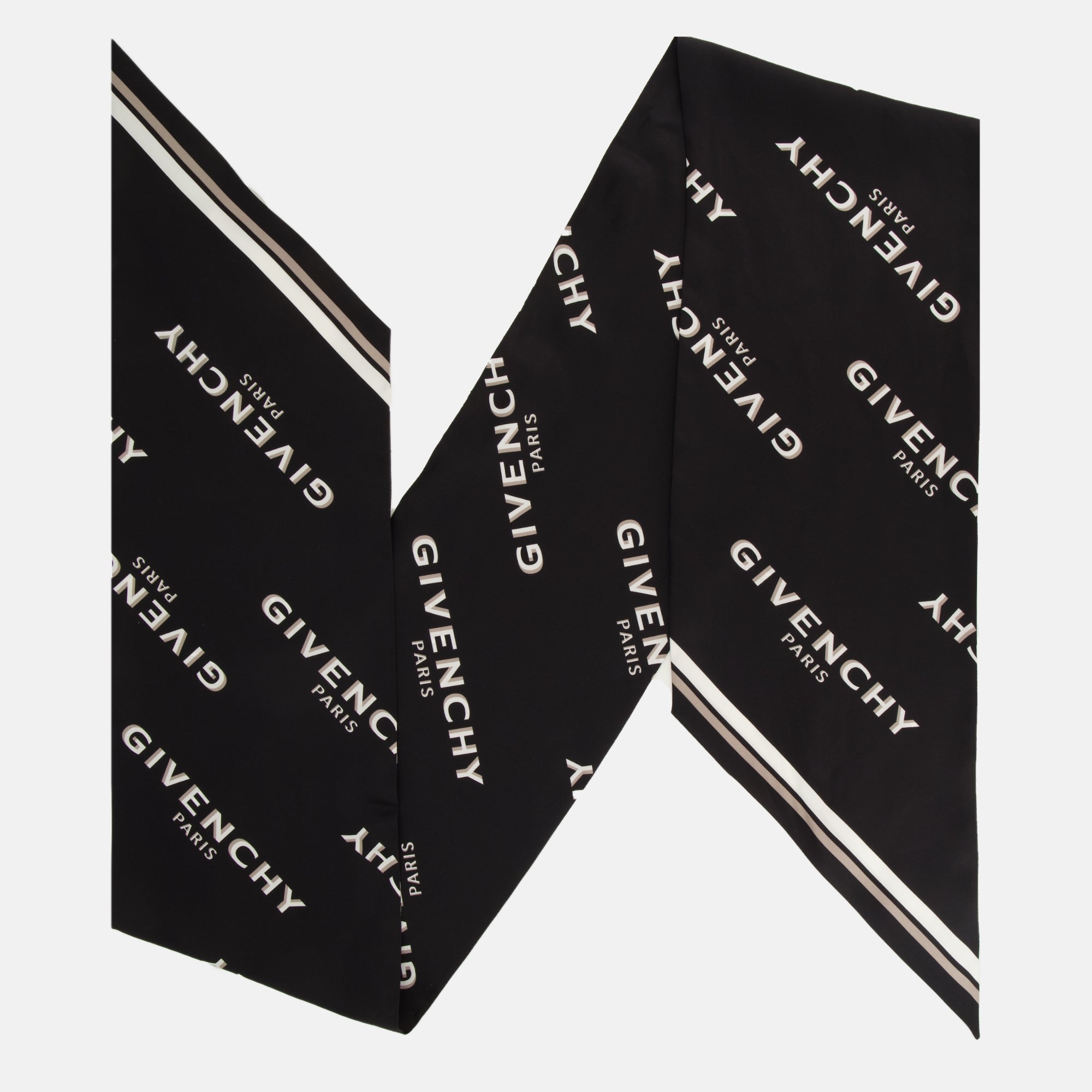 Écharpes, foulards et gants Maxi bandeau en soie Shadow noir Givenchy Noir Femme