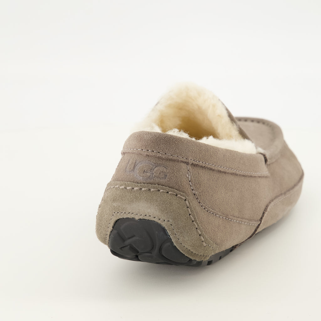 Mocassins Chausson Ascot gris Ugg Gris Homme