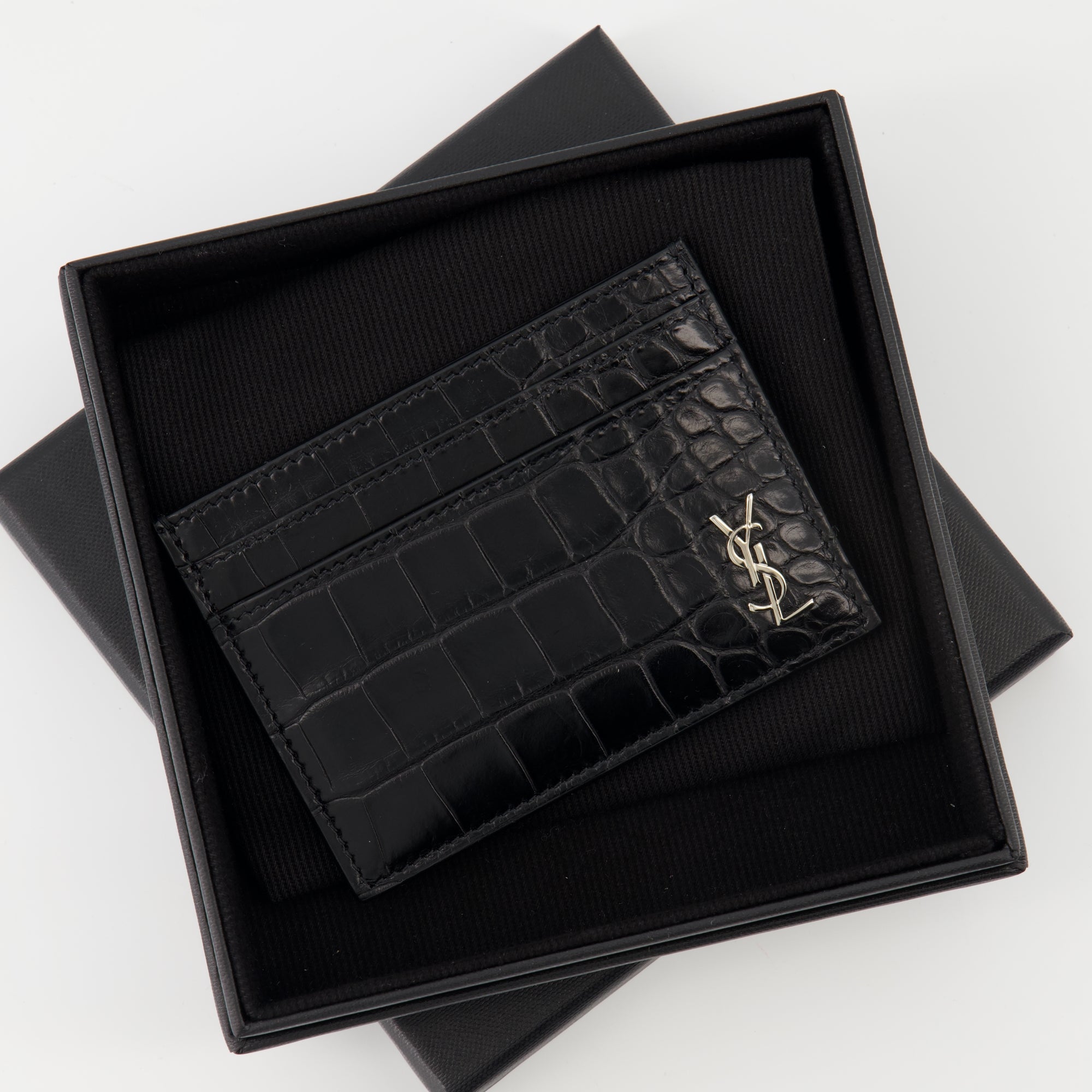 Small leather goods Cassandre Cardholder Saint Laurent Black Homme