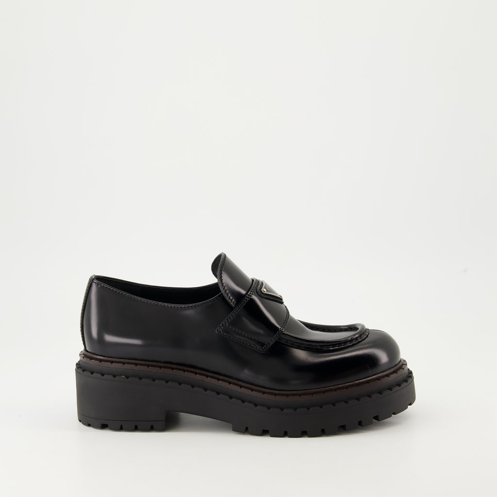 Mocassins Mocassins en cuir Chocolate Prada Noir Femme