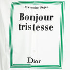 Bild des weißen bestickten Buchcoverhemds von Dior für Herren - Frühjahr/Sommer 2026 - Detailansicht 1